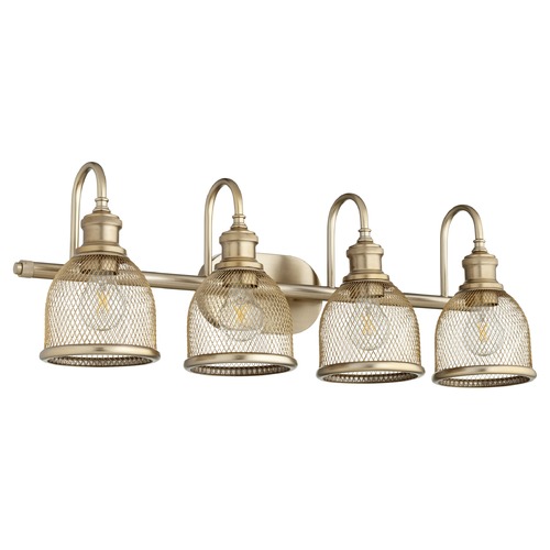 Quorum Lighting Omni Aged Brass Bathroom Light by Quorum Lighting 5212-4-80