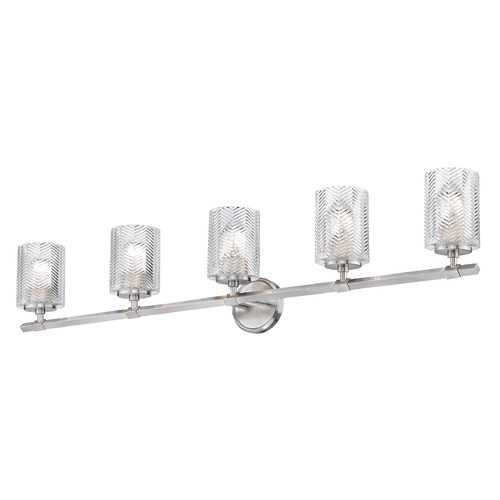 Z-Lite Dover Street Brushed Nickel Bathroom Light by Z-Lite 1934-5V-BN