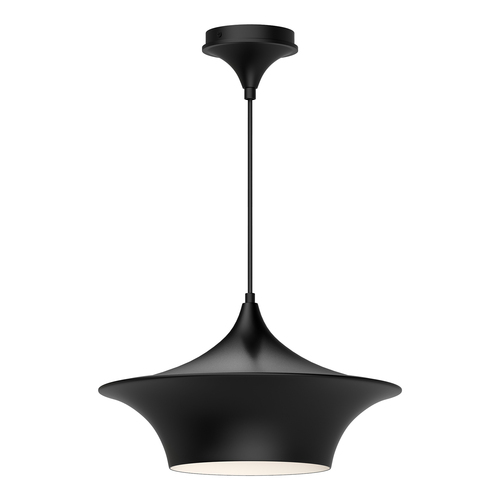 Alora Lighting Emiko Matte Black Pendant Light with Bell Shade