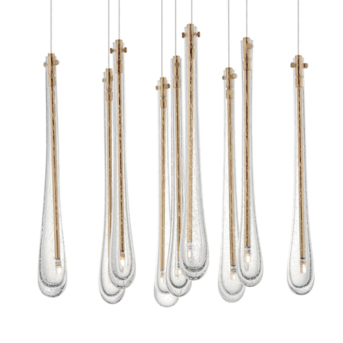 Stillo 9-Light Multi-Pendant in Gold by ET2 Lighting