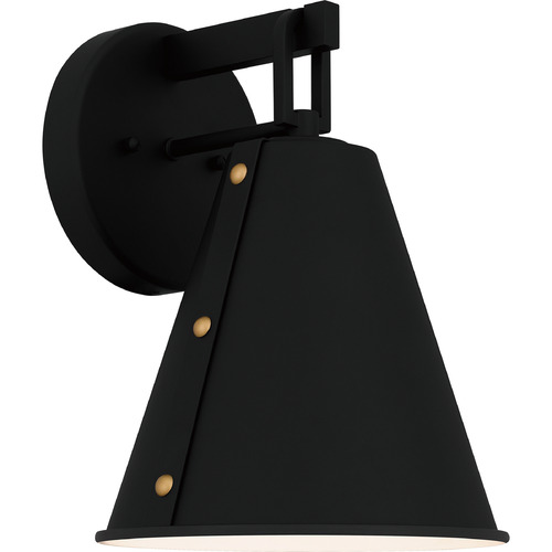 Hyde Matte Black Outdoor Wall Light by Quoizel Lighting