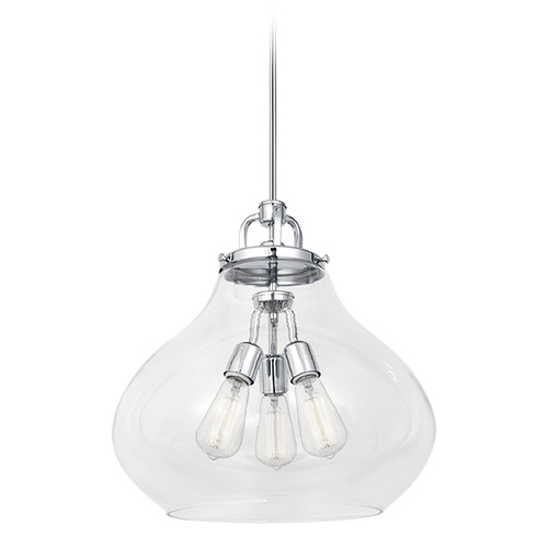 Matteo Lighting Dervissi Series Chrome Pendant Light with Bowl / Dome Shade