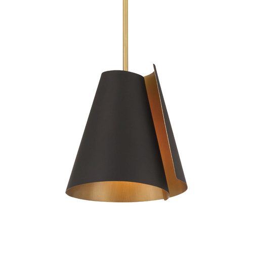 Hillcrest Single-Light Pendant in Bronze & Brass by Minka Lavery