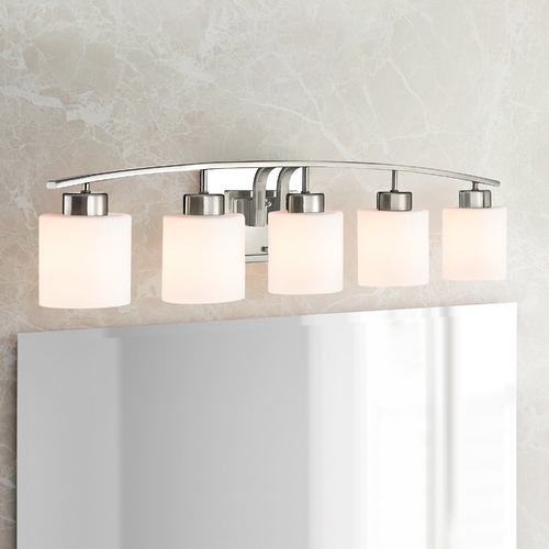 Design Classics Lighting Bathroom Wall Light with White Oval Glass 1385-09