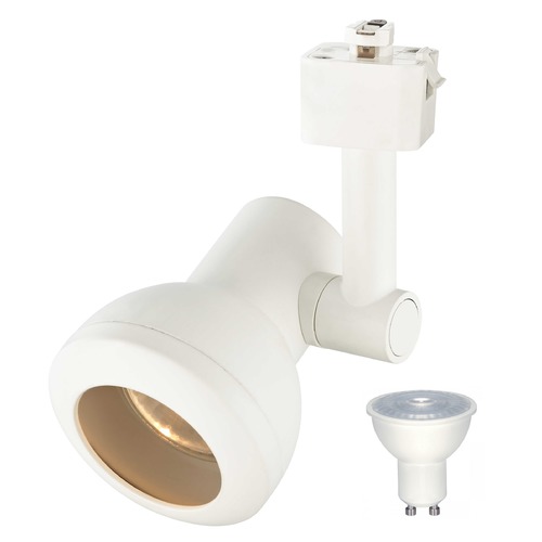 White 3000K LED Rounded Track Head for Juno Track System by Recesso