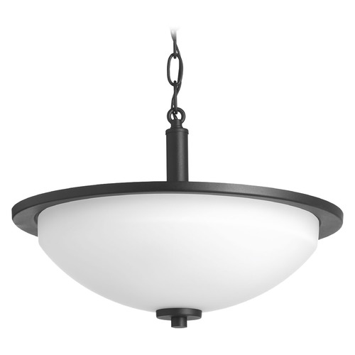 Replay Semi-Flush Mount in Black by Progress Lighting