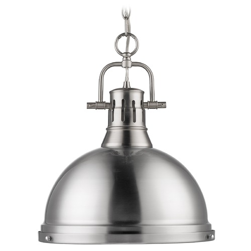 Duncan Large Pendant in Pewter by Golden Lighting