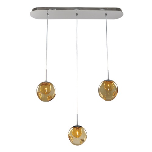 Meteor Chrome Multi-Light Pendant by Kalco Lighting