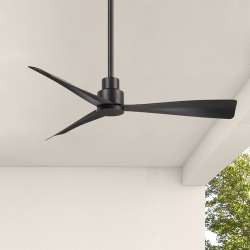 Simple 44-Inch Wet Location Ceiling Fan in Coal by Minka Aire