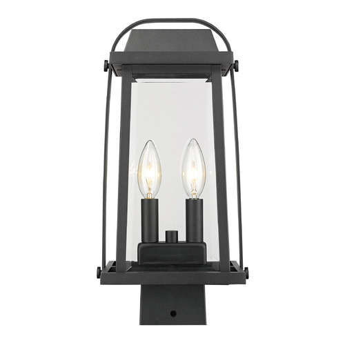 Millworks Black Post Light by Z-Lite