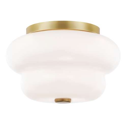 Hazel Aged Brass Flush Mount by Mitzi by Hudson Valley