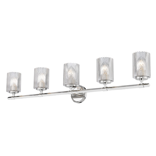 Z-Lite Dover Street Polished Nickel Bathroom Light by Z-Lite 1934-5V-PN