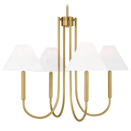 Visual Comfort Studio Collection Drew & Jonathan Porteau Satin Brass Chandelier