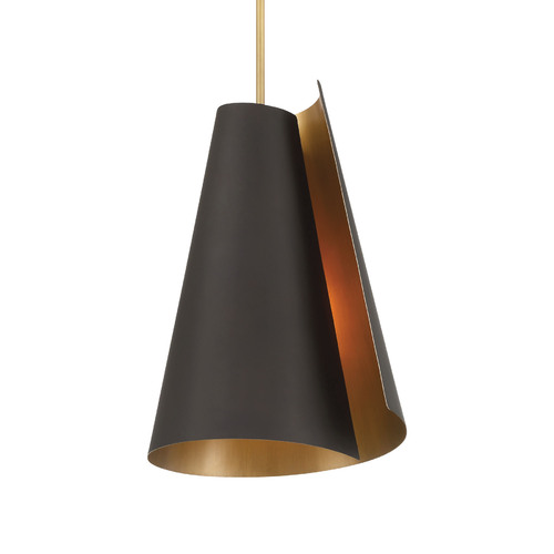 Hillcrest Pendant in Dark Bronze & Legacy Brass by Minka Lavery