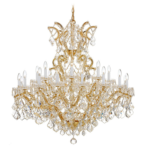 Crystorama Lighting Maria Theresa Gold Crystal Chandelier