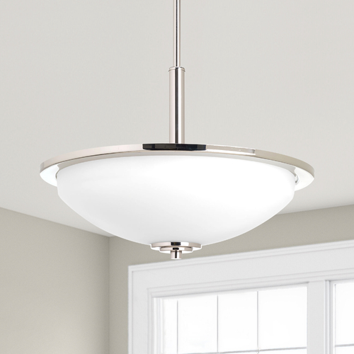 Progress Lighting Replay Pendant in Polished Nickel by Progress Lighting P3450-104