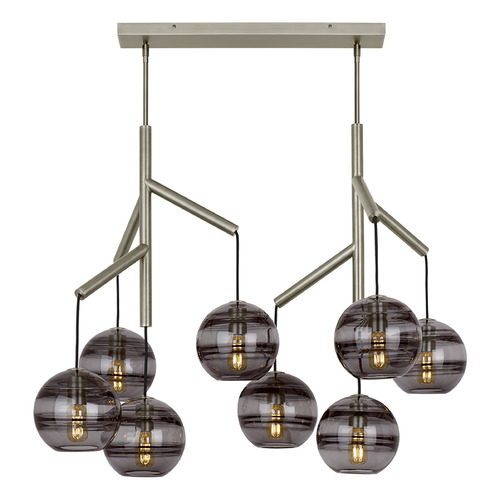 Visual Comfort Modern Collection Sean Lavin Sedona Double LED Chandelier in Nickel by Visual Comfort Modern 700SDNMPL2KS-LED927