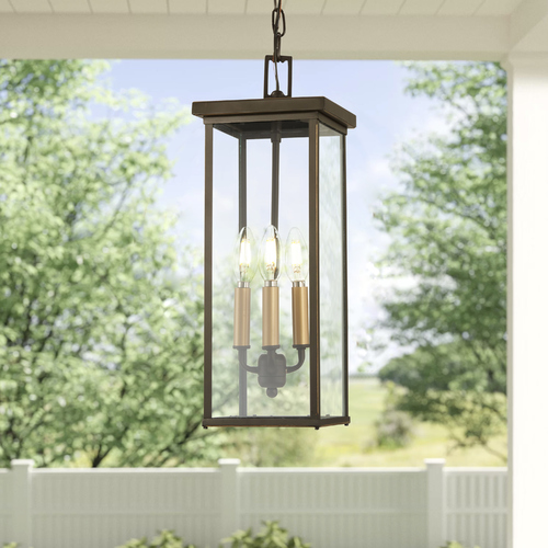 Casway Oil Rubbed Bronze with Gold Highlights Outdoor Hanging Light by Minka Lavery