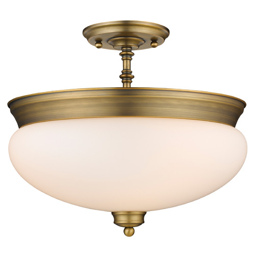 Z-Lite Amon Heritage Brass Semi-Flush Mount by Z-Lite 721SF-HBR