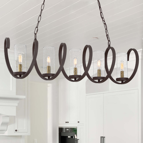 Tumult Western Bronze 5-Light Chandelier by Quoizel Lighting