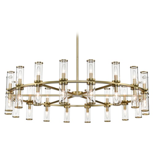 Revolve Natural Brass Chandelier by Alora Lighting