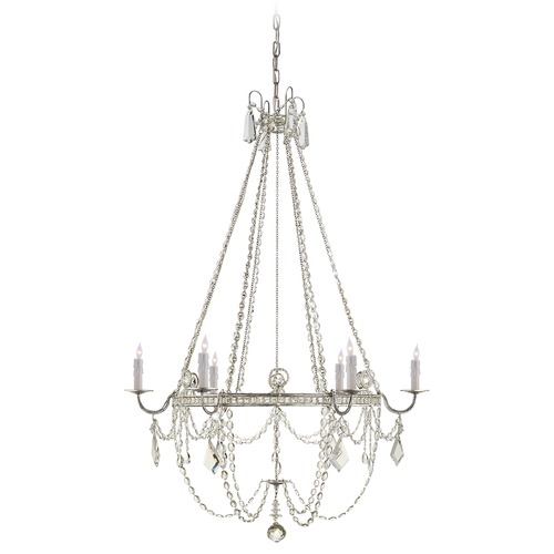 J. Randall Powers Sharon Chandelier in Silver Leaf by Visual Comfort Signature