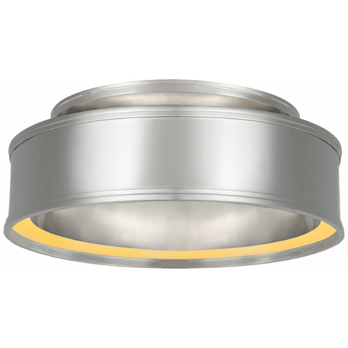 Visual Comfort Signature Collection Chapman & Myers Connery 18-Inch Flush Mount in Nickel by VC Signature CHC4612PN