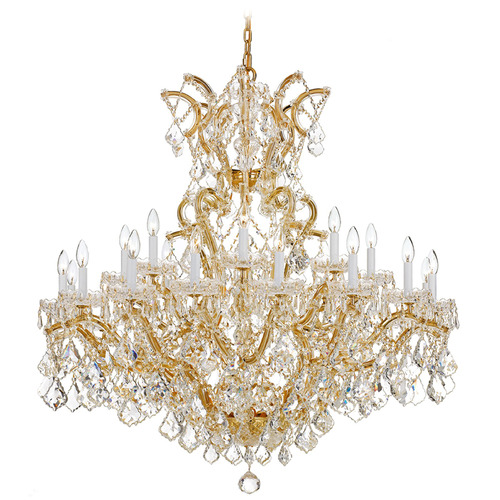 Crystorama Lighting Crystorama Lighting Maria Theresa Gold Crystal Chandelier 4424-GD-CL-S