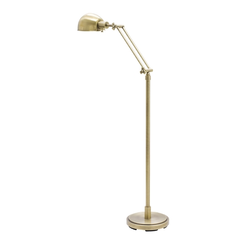 Addison Adjustable Pharmacy Floor Lamp in Antique Brass by House of Troy Lighting