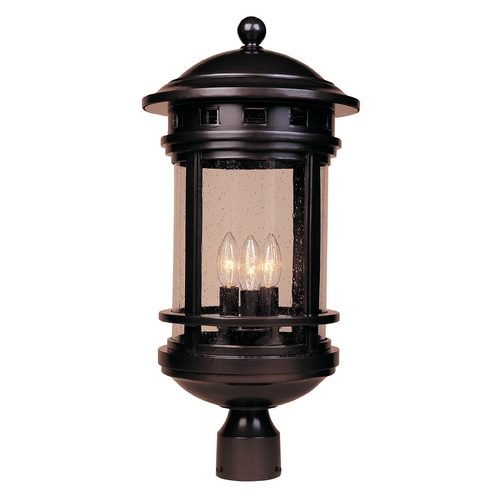 Seeded Glass Post Light Oil Rubbed Bronze Designers Fountain Lighting