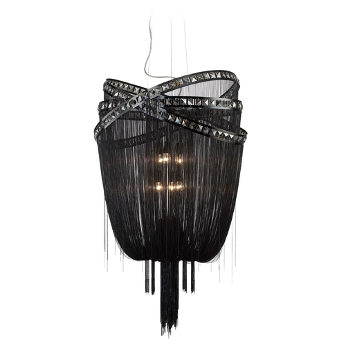 Wilshire Blvd. Polished Black Chrome Pendant by Avenue Lighting