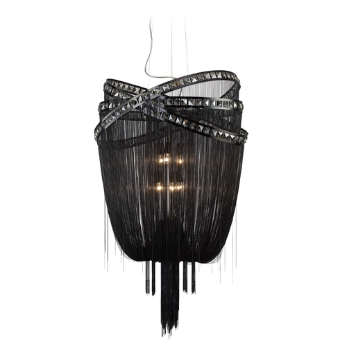 Avenue Lighting Wilshire Blvd. Polished Black Chrome Pendant by Avenue Lighting HF1609-BLK