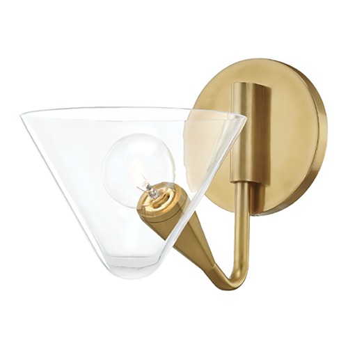 Mitzi by Hudson Valley Isabella Aged Brass Sconce by Mitzi by Hudson Valley H327101-AGB