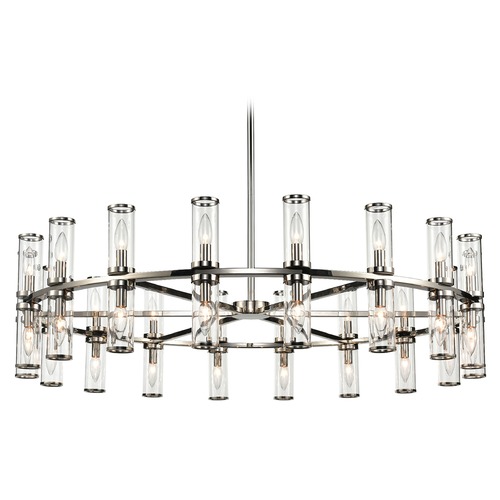 Revolve Polished Nickel Chandelier by Alora Lighting