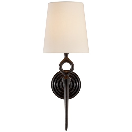 Visual Comfort Signature Collection Aerin Bristol Single Sconce in Aged Iron by Visual Comfort Signature ARN2022AIL