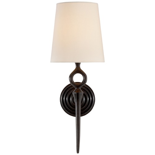 Aerin Bristol Single Sconce in Aged Iron by Visual Comfort Signature