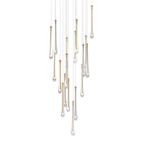 Stillo 18-Light Multi-Pendant in Gold by ET2 Lighting