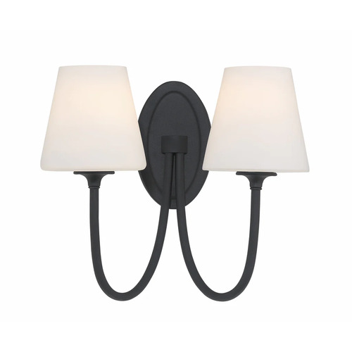 Crystorama Lighting Juno Wall Sconce in Black Forged by Crystorama Lighting JUN-10322-BF