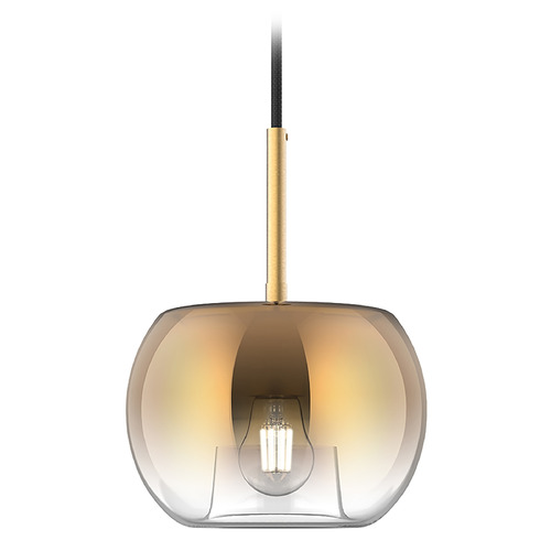 Samar Brushed Gold Mini Pendant by Kuzco Lighting