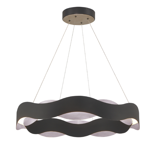 Vaughan 34-Inch LED Chandelier in Silver & Black by Eurofase Lighting