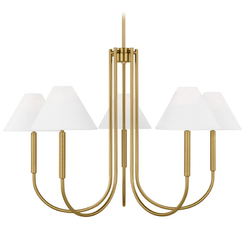 Visual Comfort Studio Collection Drew & Jonathan Porteau Satin Brass Chandelier