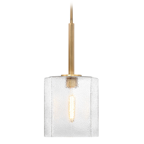 Designers Fountain Haven Old Satin Brass Mini-Pendant Light with Octagon Shade