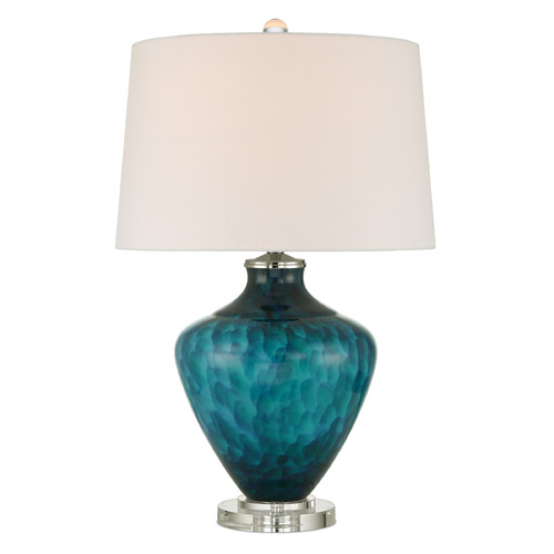 Currey and Company Sapphire Blue & Clear Table Lamp with Empire Shade