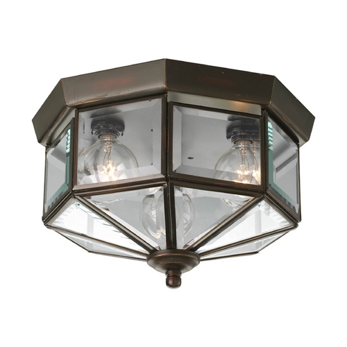 9.75-Inch Outdoor Flush Mount in Antique Bronze by Progress Lighting