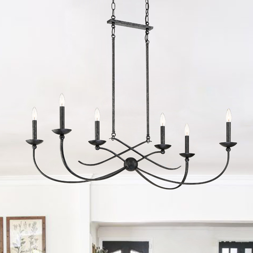 Quoizel Lighting Calligraphy Old Black 6-Light Chandelier by Quoizel Lighting CLL638OK
