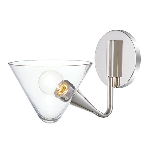 Mitzi by Hudson Valley Isabella Polished Nickel Sconce by Mitzi by Hudson Valley H327101-PN
