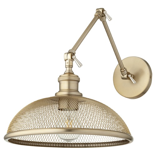 Quorum Lighting Omni Aged Brass Swing Arm Lamp by Quorum Lighting 5412-80