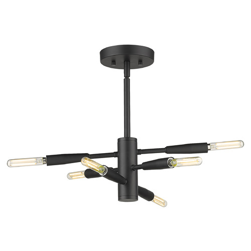 Ascension Matte Black Semi-Flush Mount by Z-Lite