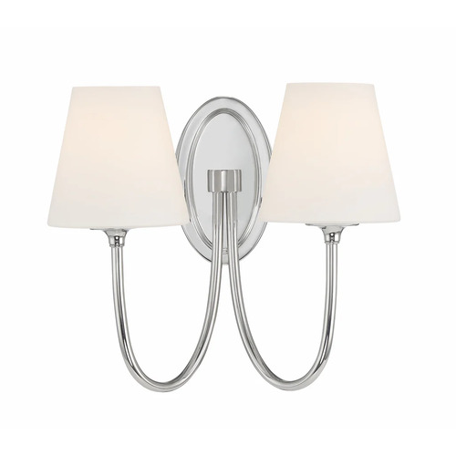 Crystorama Lighting Juno Wall Sconce in Polished Nickel by Crystorama Lighting JUN-10322-PN