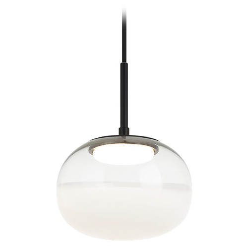Matteo Lighting Jayce Matte Black LED Mini-Pendant Light with Bowl / Dome Shade